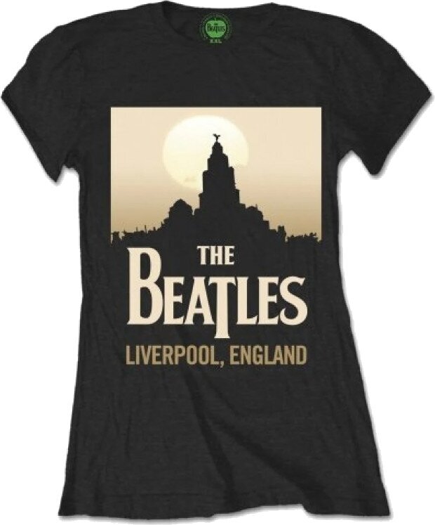 T-shirt The Beatles Liverpool, England Black XL Feminino T-shirt
