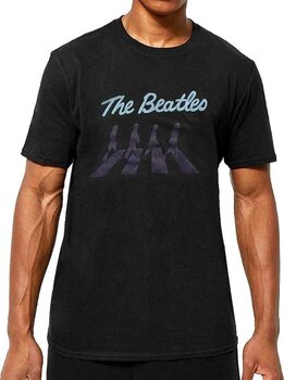 Skjorte The Beatles Crossing Silhouettes (Puff Print) Black XL Skjorte - 1