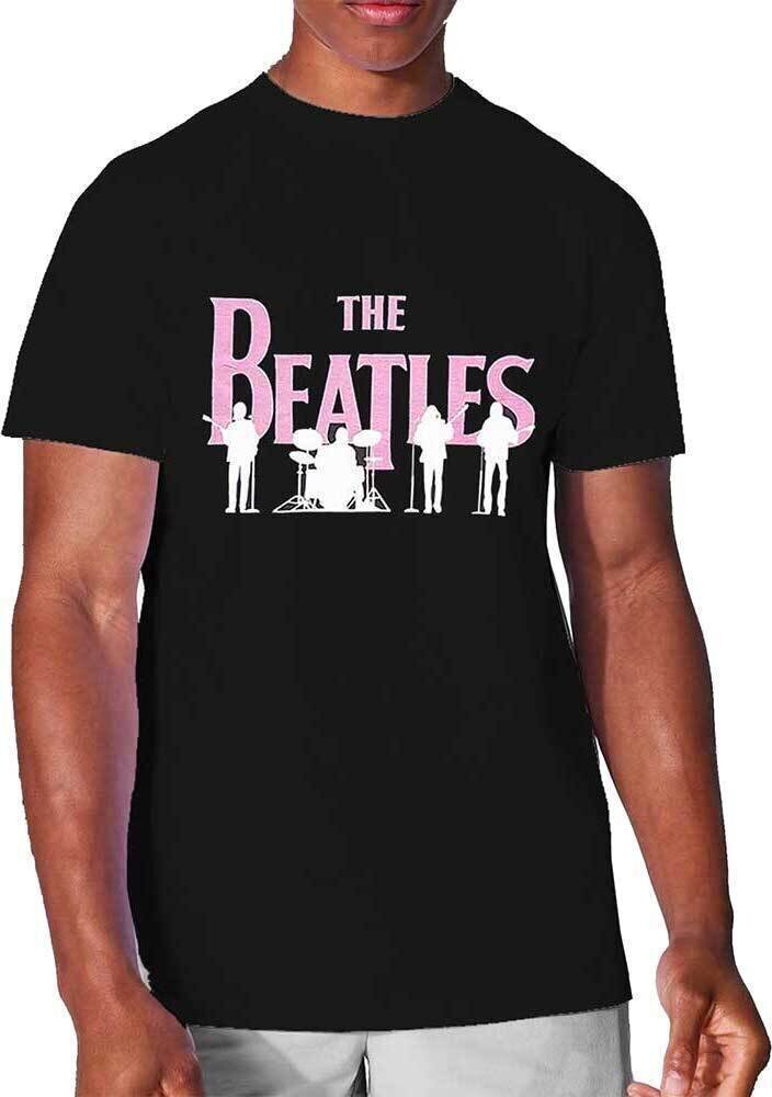 T-Shirt The Beatles Band Silhouettes (Puff Print) Black M T-Shirt
