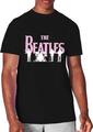 The Beatles Band Silhouettes (Puff Print) Black XL T-Shirt