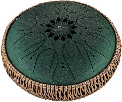 Tongue Drum Meinl Medium Octave Steel 10" F# Minor 432Hz Dark Green Tongue Drum - 1
