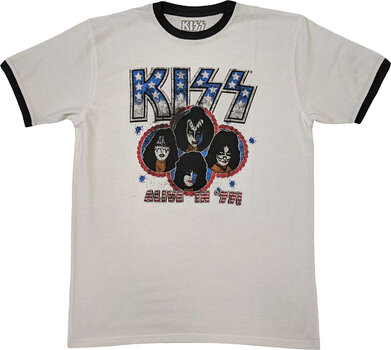 T-Shirt Kiss Alive in '77 Ringer White 2XL T-Shirt - 1