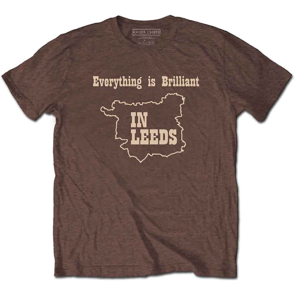 T-shirt Kaiser Chiefs Everything Is Brilliant (Back Print) Chestnut Brown L T-shirt