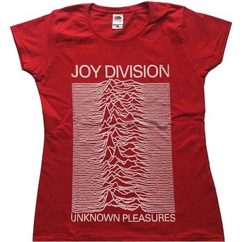 T-Shirt Joy Division Unknown Pleasures Red L Ladies T-Shirt - 1