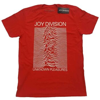 T-shirt Joy Division Unknown Pleasures White On Red Red L T-shirt - 1