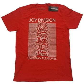 Tričko Joy Division Unknown Pleasures White On Red Red XL Tričko - 1