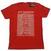 Tričko Joy Division Unknown Pleasures White On Red Red XL Tričko