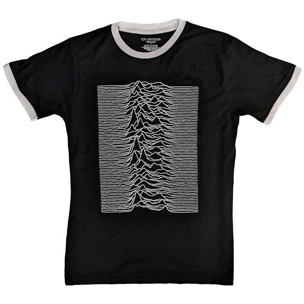 T-Shirt Joy Division Unknown Pleasures (Back Print) Ringer Black M T-Shirt