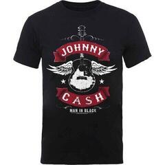 Skjorte Johnny Cash Winged Guitar Black XL Skjorte