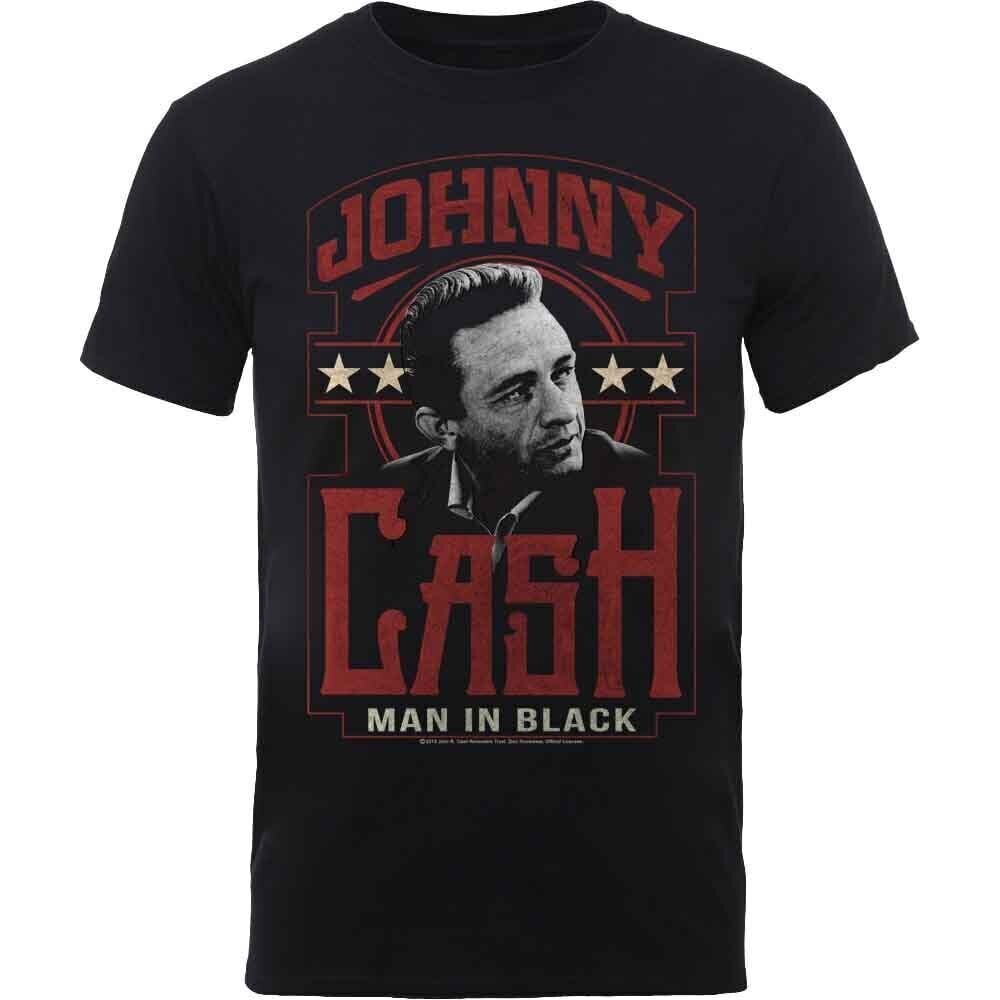 T-Shirt Johnny Cash Man In Black Black L T-Shirt