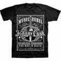 Johnny Cash Music Rebel Black L Paita