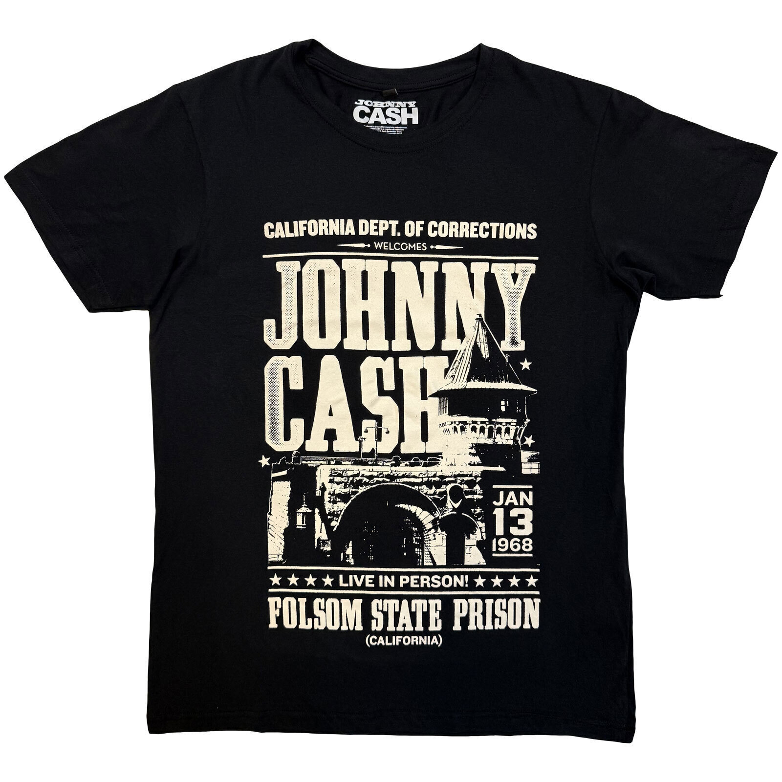 Сорочка Johnny Cash Prison Poster Carbon Black S Сорочка