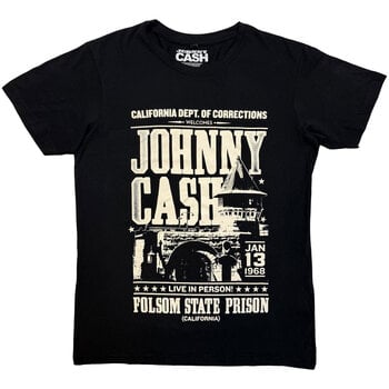 T-Shirt Johnny Cash Prison Poster Carbon Black L T-Shirt - 1