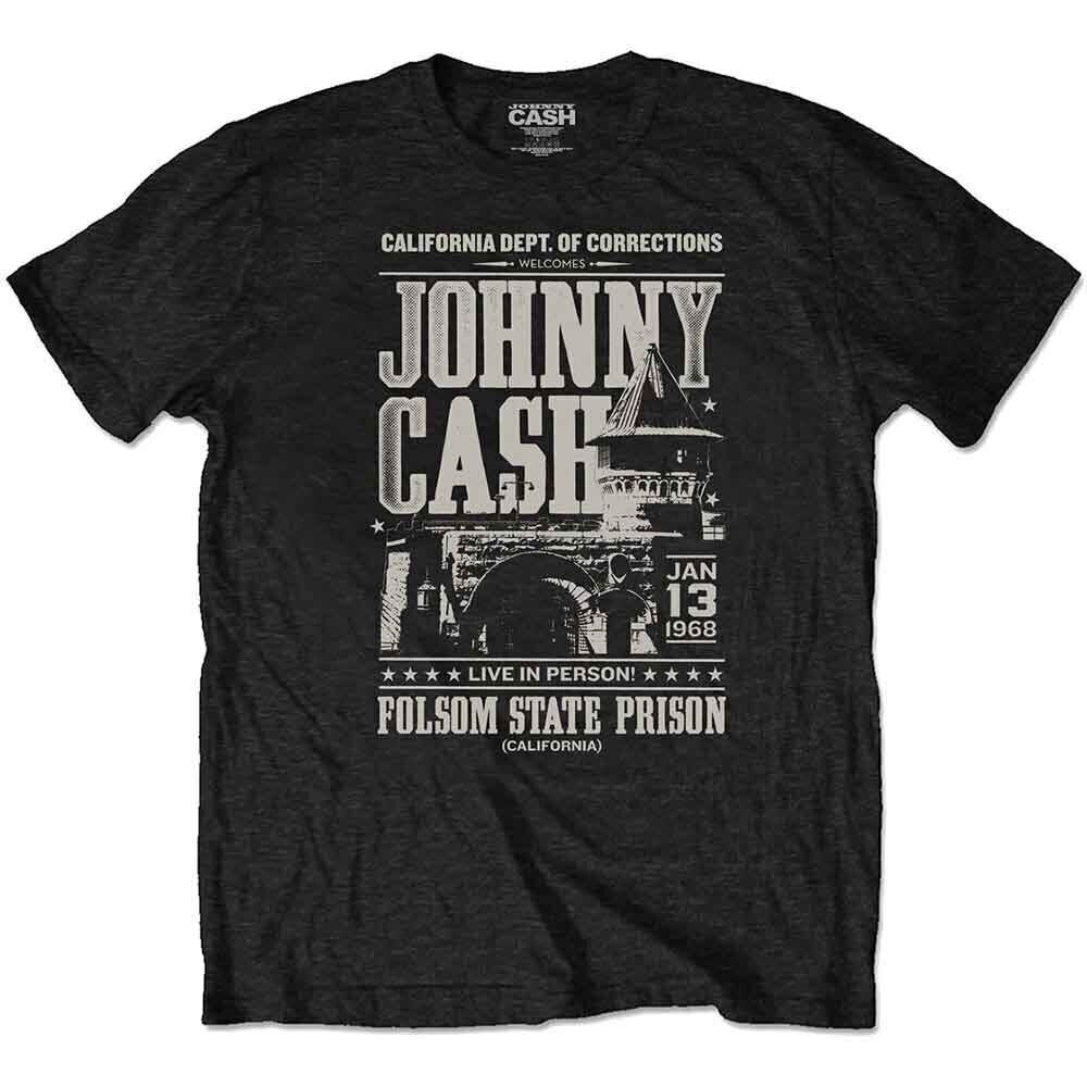 Риза Johnny Cash Prison Poster Black L Риза