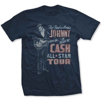 Maglietta Johnny Cash All Star Tour (Back Print) Navy Blue 2XL Maglietta - 1