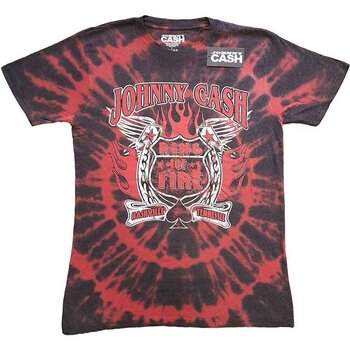 T-shirt Johnny Cash Ring of Fire (Wash Collection) Red XL T-shirt - 1
