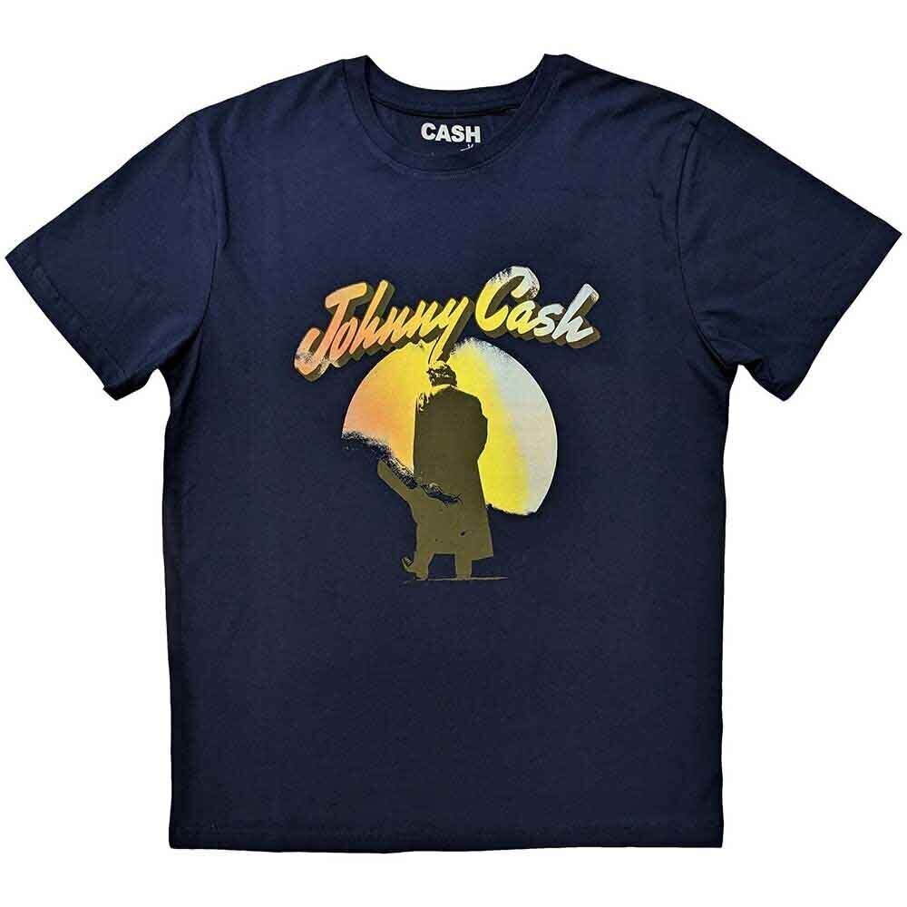 T-shirt Johnny Cash Walking Guitar Navy Blue XL T-shirt