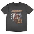 Johnny Cash Cowboy Charcoal Grey M Shirt