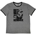 Jimi Hendrix Let Me Live Ringer Grey M T-Shirt