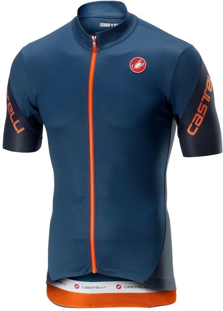 Odzież kolarska / koszulka Castelli Entrata 3 męska koszulka rowerowa Steel Blue L