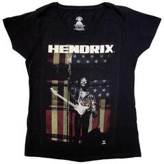 Skjorte Jimi Hendrix Peace Flag Black XL Dame Skjorte