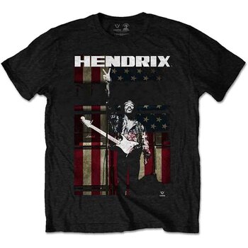 T-Shirt Jimi Hendrix Peace Flag Black M T-Shirt - 1