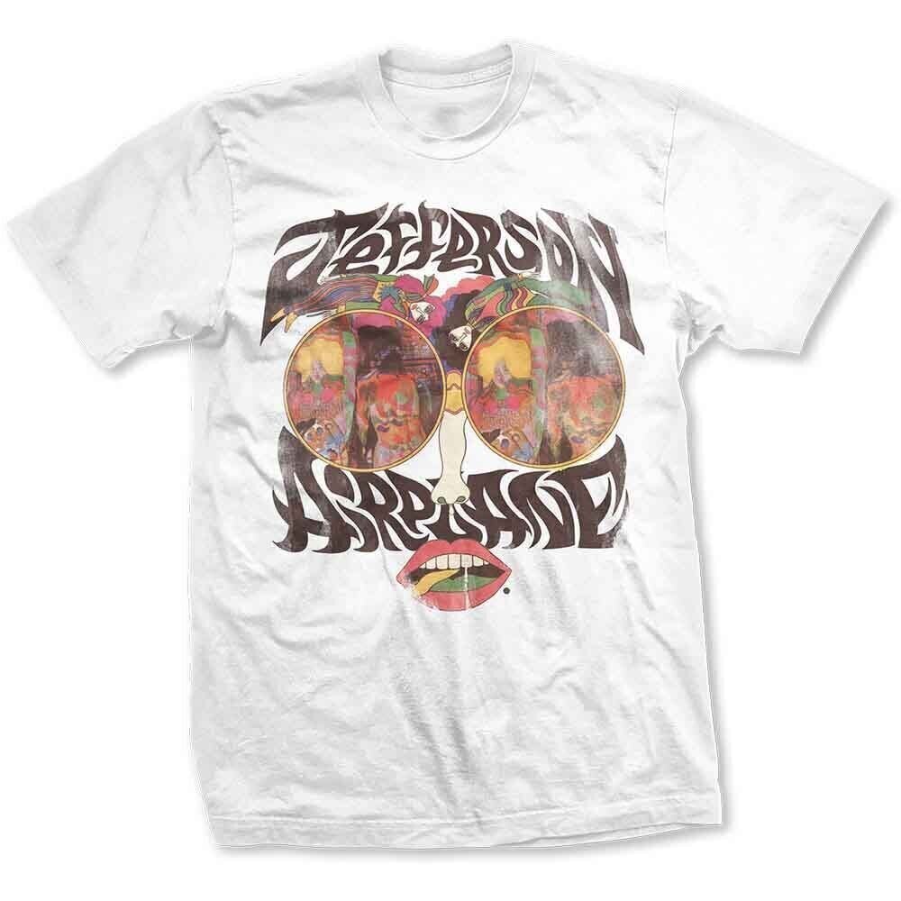 T-shirt Jefferson Airplane Lips White L T-shirt