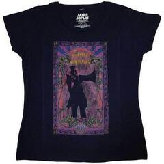 T-shirt Janis Joplin Paisley & Flowers Frame (Soft Hand Inks) Navy Blue XL Feminino T-shirt