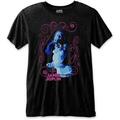 Janis Joplin Floral Frame Black M T-shirt