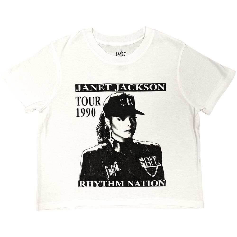 Tričko Janet Jackson Rhythm Nation White L Dámske Tričko