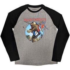 T-Shirt Iron Maiden Trooper Burst Raglan Black & Grey M T-Shirt