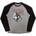 T-Shirt Iron Maiden Trooper Burst Raglan Black & Grey 2XL T-Shirt