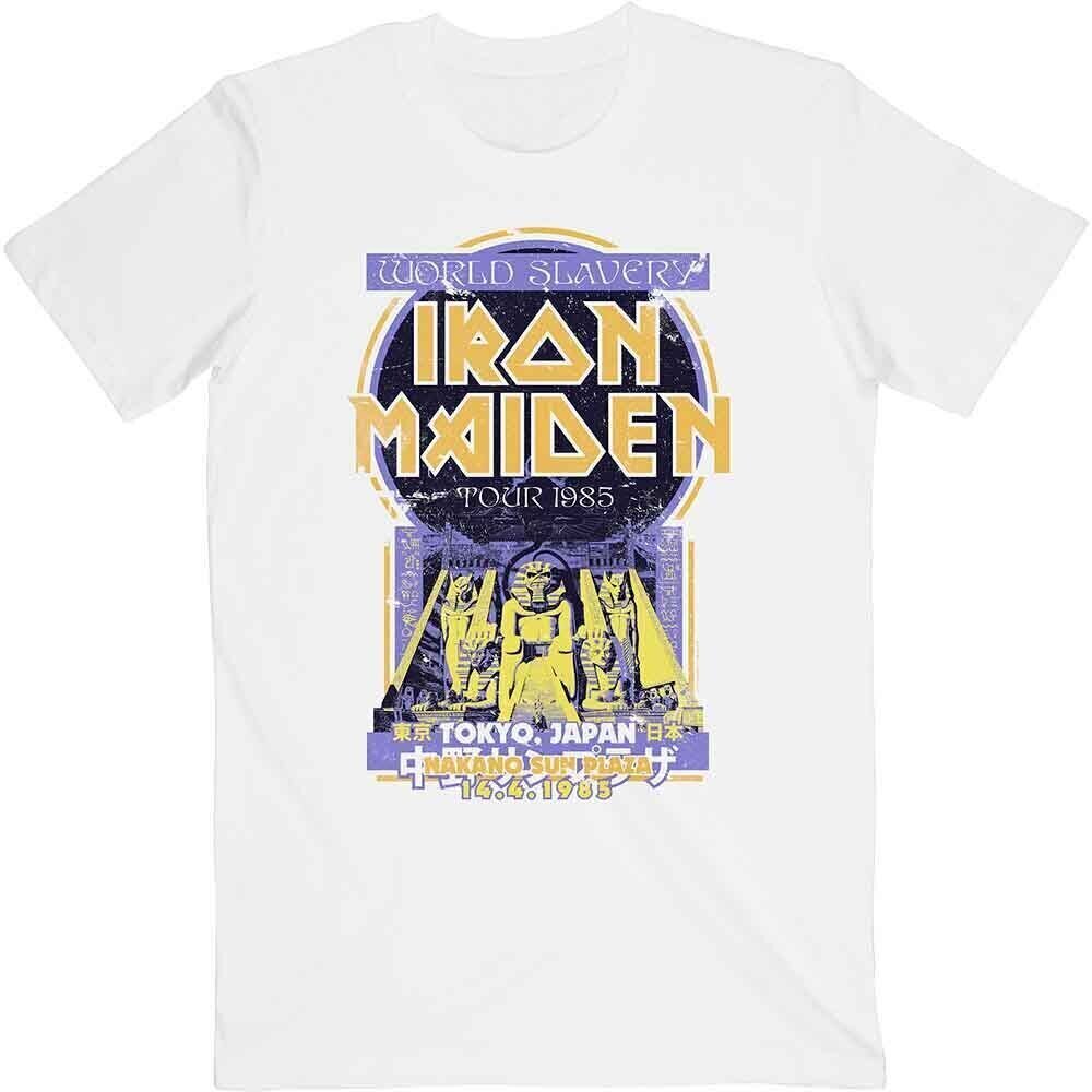 T-shirt Iron Maiden Powerslave Japan Flyer White XL T-shirt
