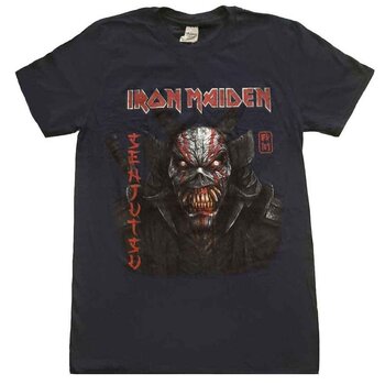 Shirt Iron Maiden Senjutsu Back Cover Vertical Logo Navy Blue M Shirt - 1