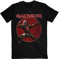 Iron Maiden Senjutsu Eddie Archer Red Circle Black L Camiseta de manga corta