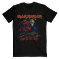 Iron Maiden Number Of The Beast Run To The Hills Distress Black XL T-särk