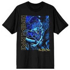 T-Shirt Iron Maiden Fear of the Dark Blue Tone Eddie Vertical Logo Black 2XL T-Shirt