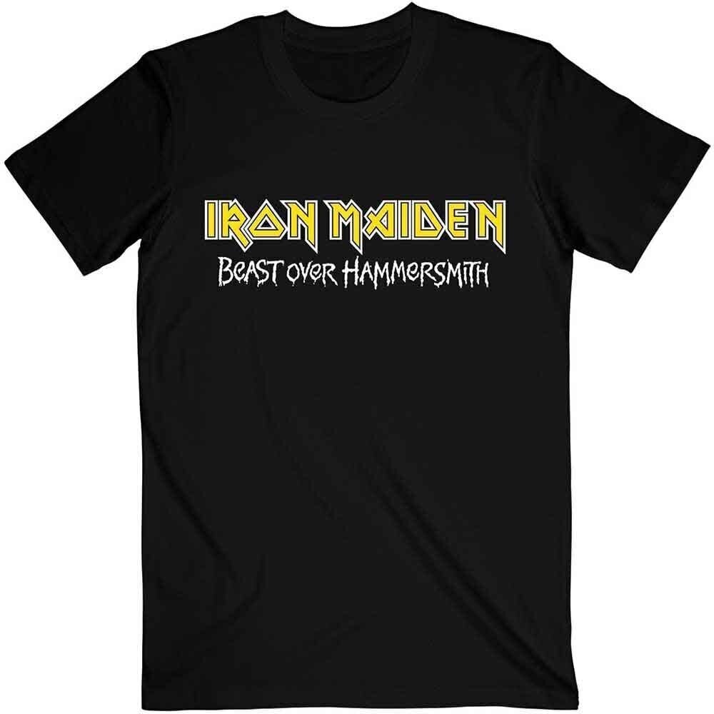 T-särk Iron Maiden Beast Over Hammersmith Eddie & Devil (Back Print) Black S T-särk