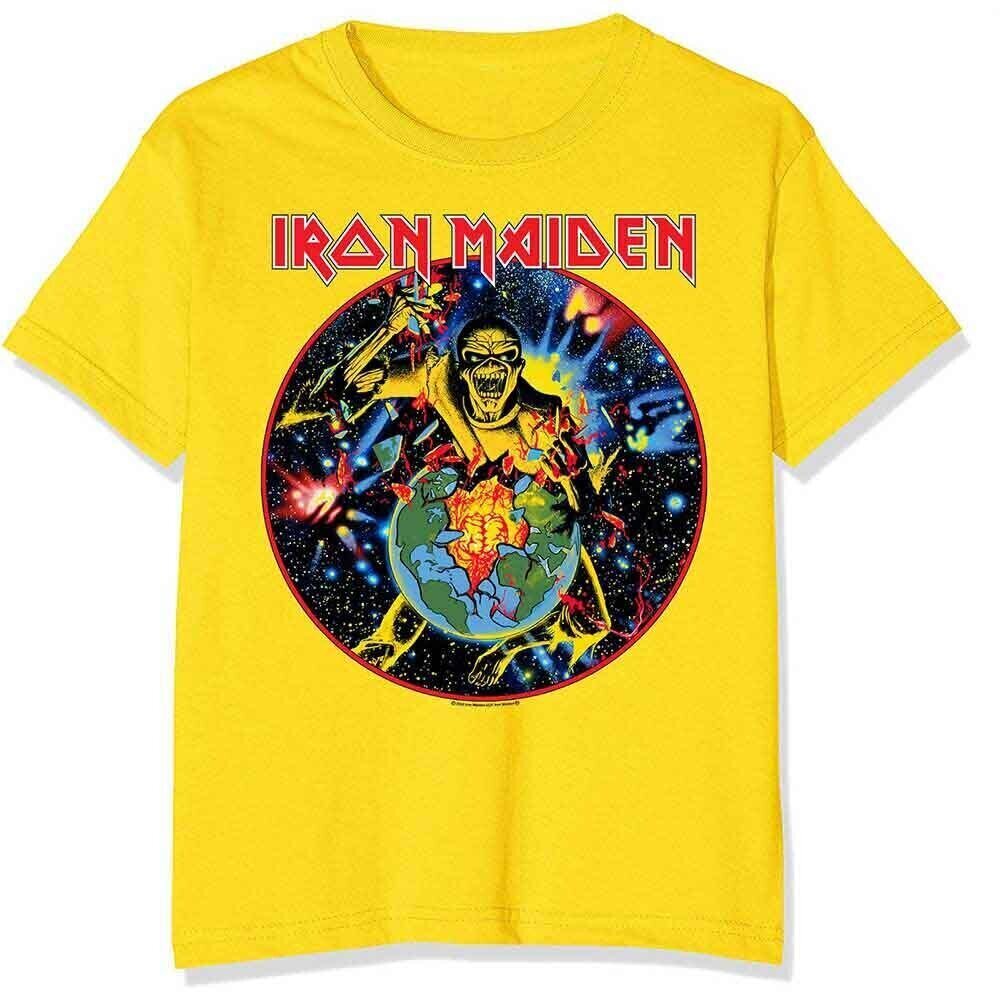 T-särk Iron Maiden World Piece Tour Circle Yellow M T-särk
