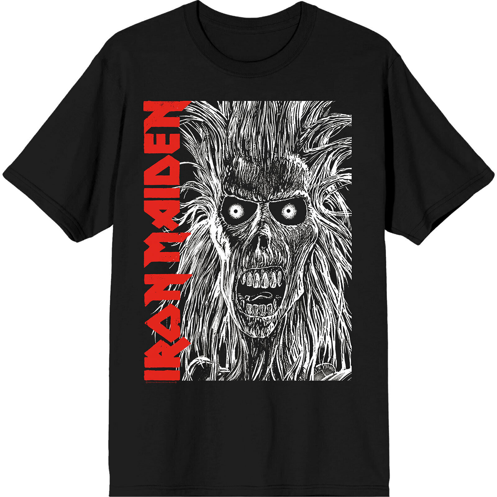 T-särk Iron Maiden Eponymous Face Red Logo Black S T-särk