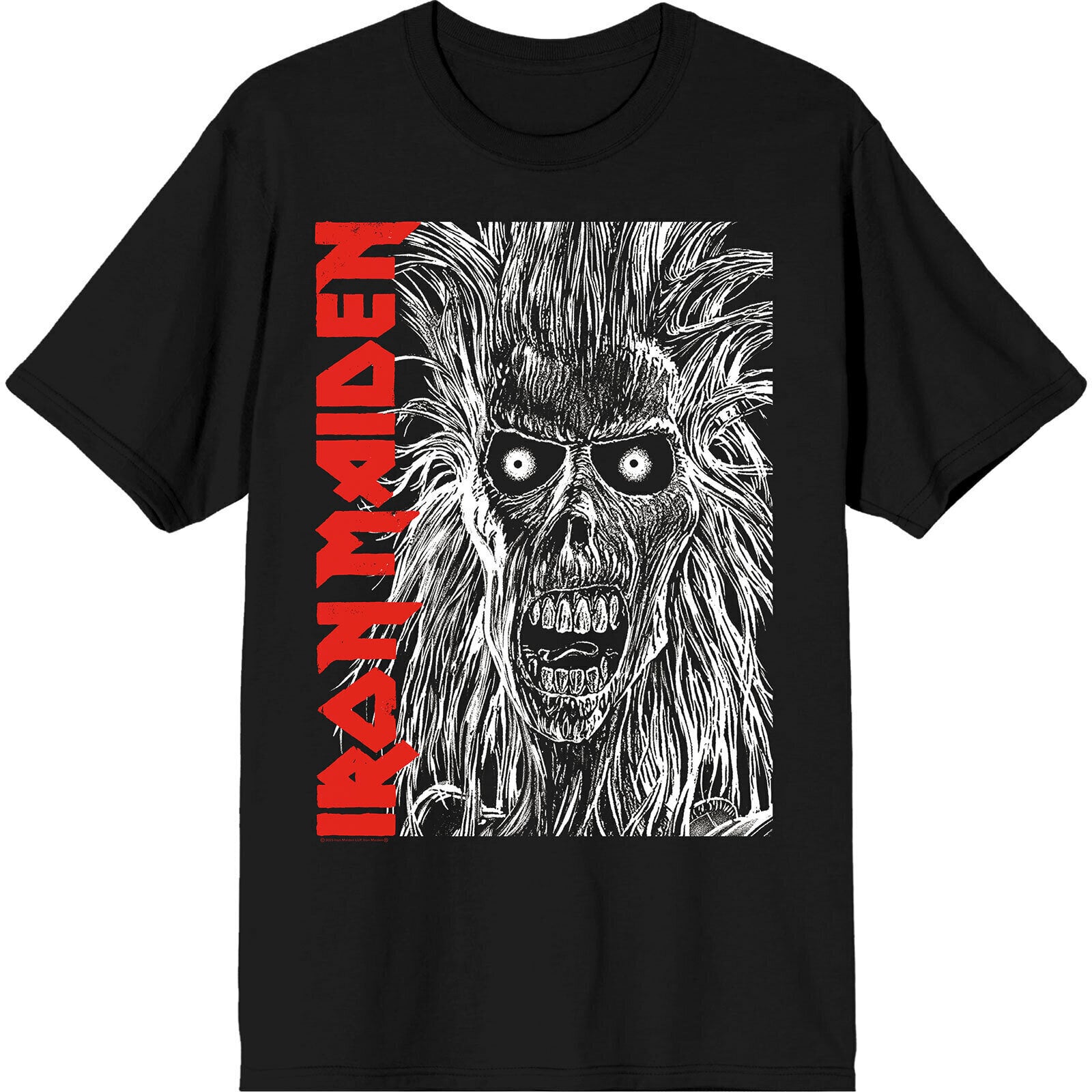 Camiseta de manga corta Iron Maiden Eponymous Face Red Logo Black L Camiseta de manga corta