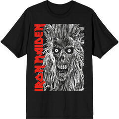 T-Shirt Iron Maiden Eponymous Face Red Logo Black 2XL T-Shirt