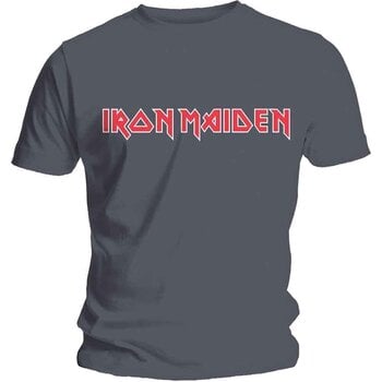 Marškinėliai Iron Maiden Classic Logo Charcoal Grey S Marškinėliai - 1
