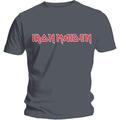 Iron Maiden Classic Logo Charcoal Grey M T-Shirt