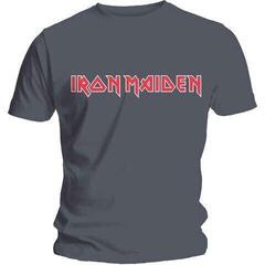 T-Shirt Iron Maiden Classic Logo Charcoal Grey L T-Shirt