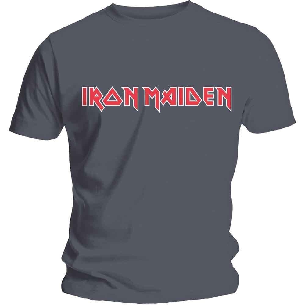 Skjorte Iron Maiden Classic Logo Charcoal Grey 2XL Skjorte