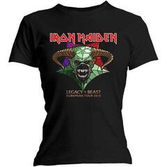 Skjorte Iron Maiden Legacy of the Beast Tour (Back Print) Black 2XL Dame Skjorte