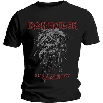 Skjorte Iron Maiden World Slavery 1984 Tour Black S Skjorte - 1