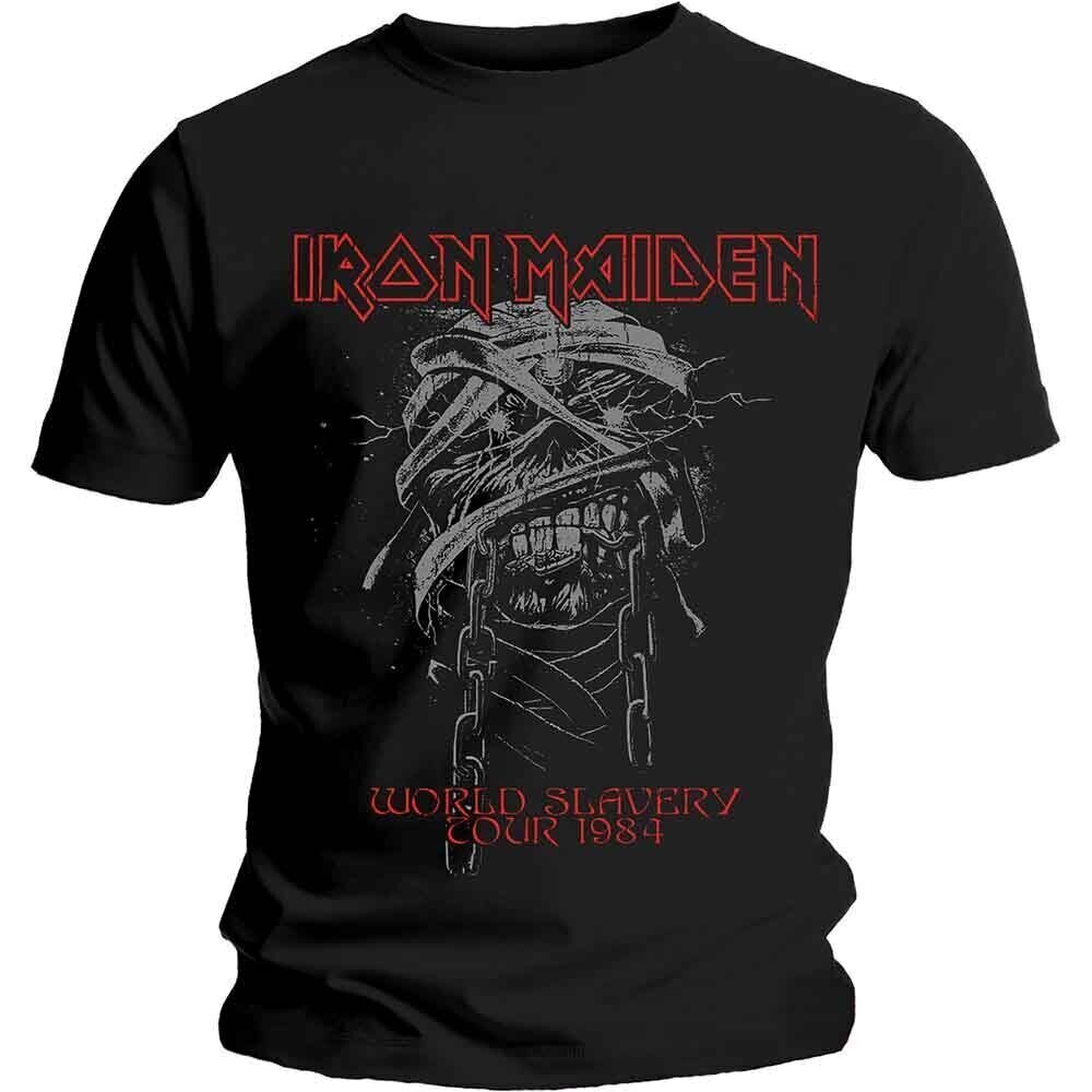 Skjorte Iron Maiden World Slavery 1984 Tour Black L Skjorte