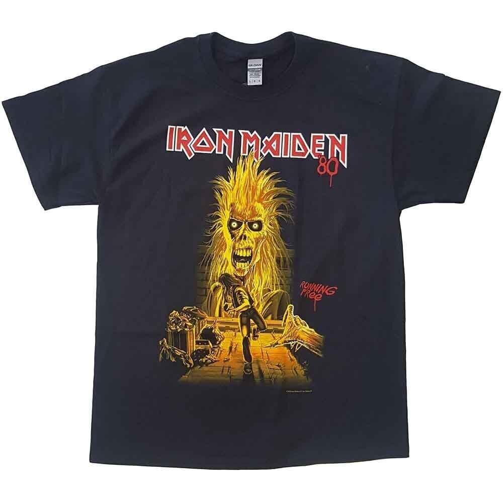 T-särk Iron Maiden Running Free Black M T-särk